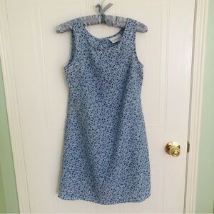 VINTAGE SUMMER DRESS FAIRWEATHER Floral Blue Sleeveless Dress